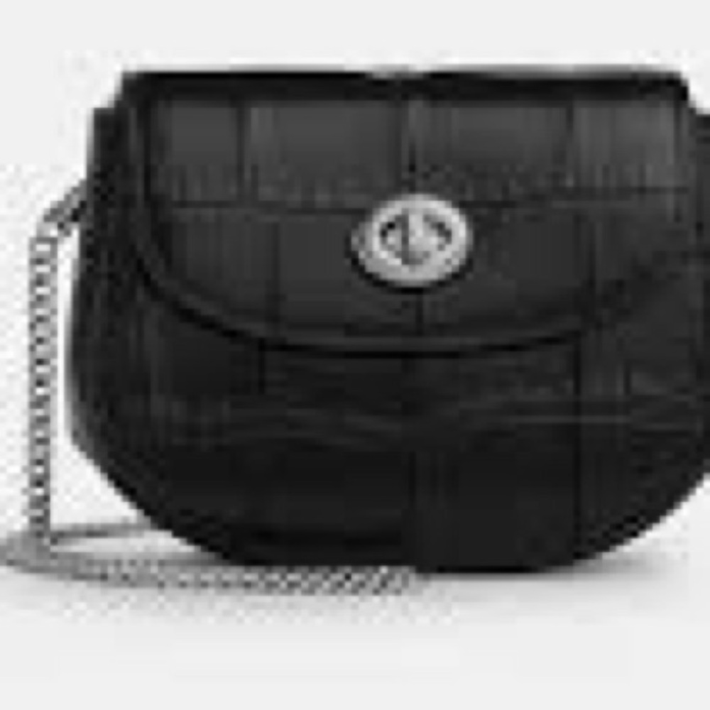 Coach 🆕 croc embossed Turnlock Card Case